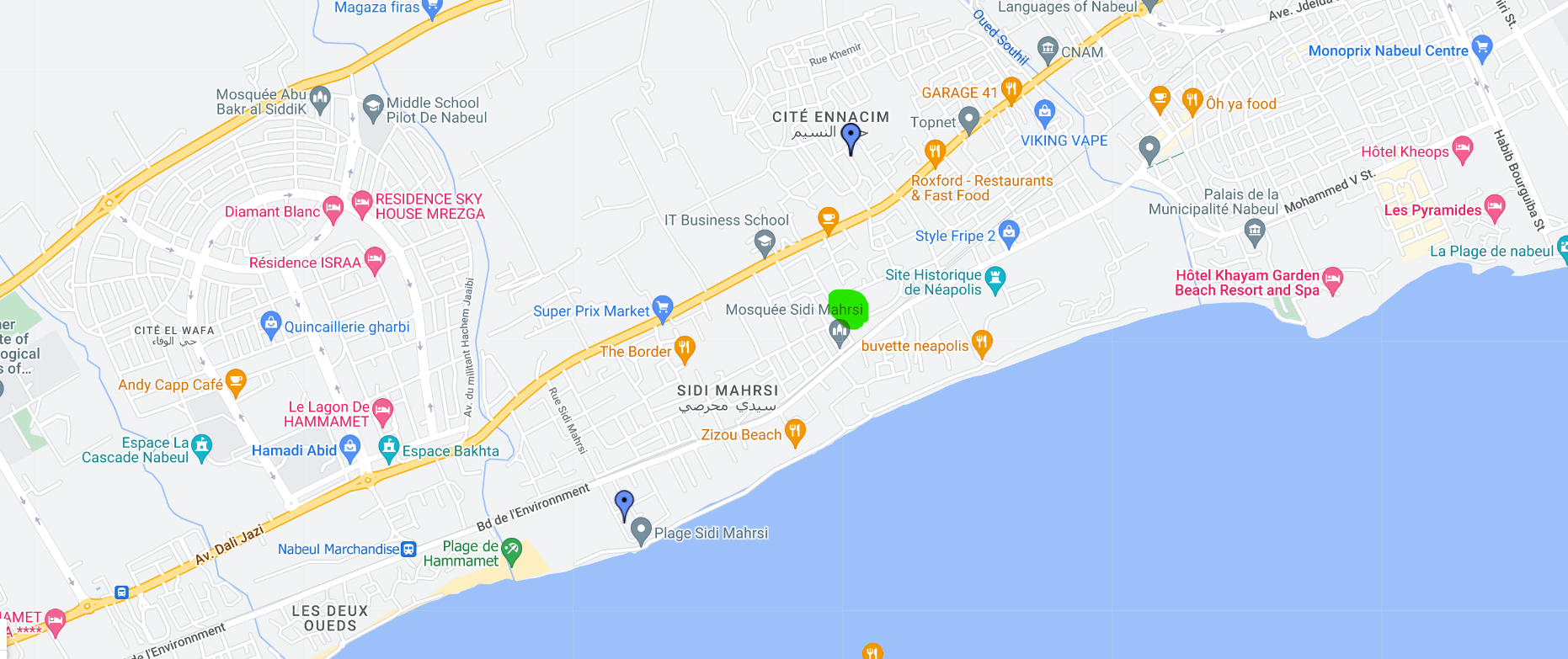 Nabeul Cite El Mahrsi 1 Location vacances Appart. 2 pices Vacance nabeul sidi mahrsi s2 proche de la plage