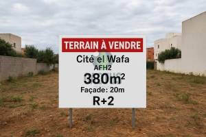 Nabeul Cite Universitaire Vente Surfaces   terrain de 380m  cit el ref624a