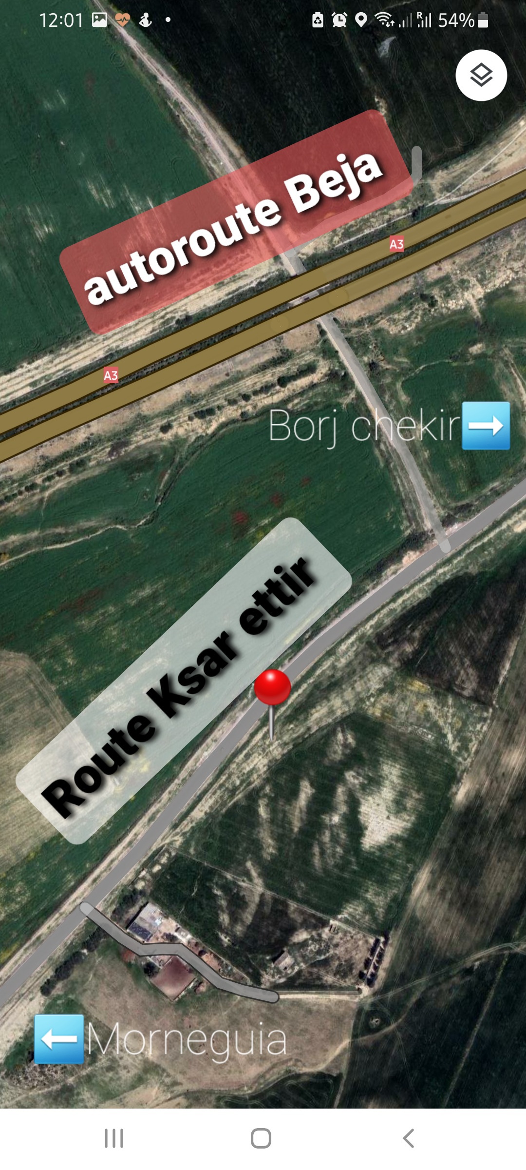 Sidi Hassine&nbsp;Borj Chakir&nbsp;Terrain&nbsp;Terrain agricole&nbsp;Terrain sur axe autoroutier a3