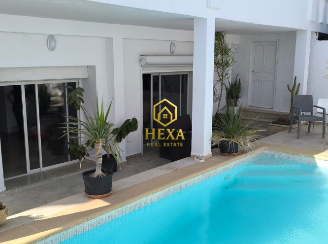 La Marsa&nbsp;Gammart&nbsp;Location&nbsp;Appart. 4 pi�ces&nbsp;S3 meubl� avec piscine � gammarth sup�rieur