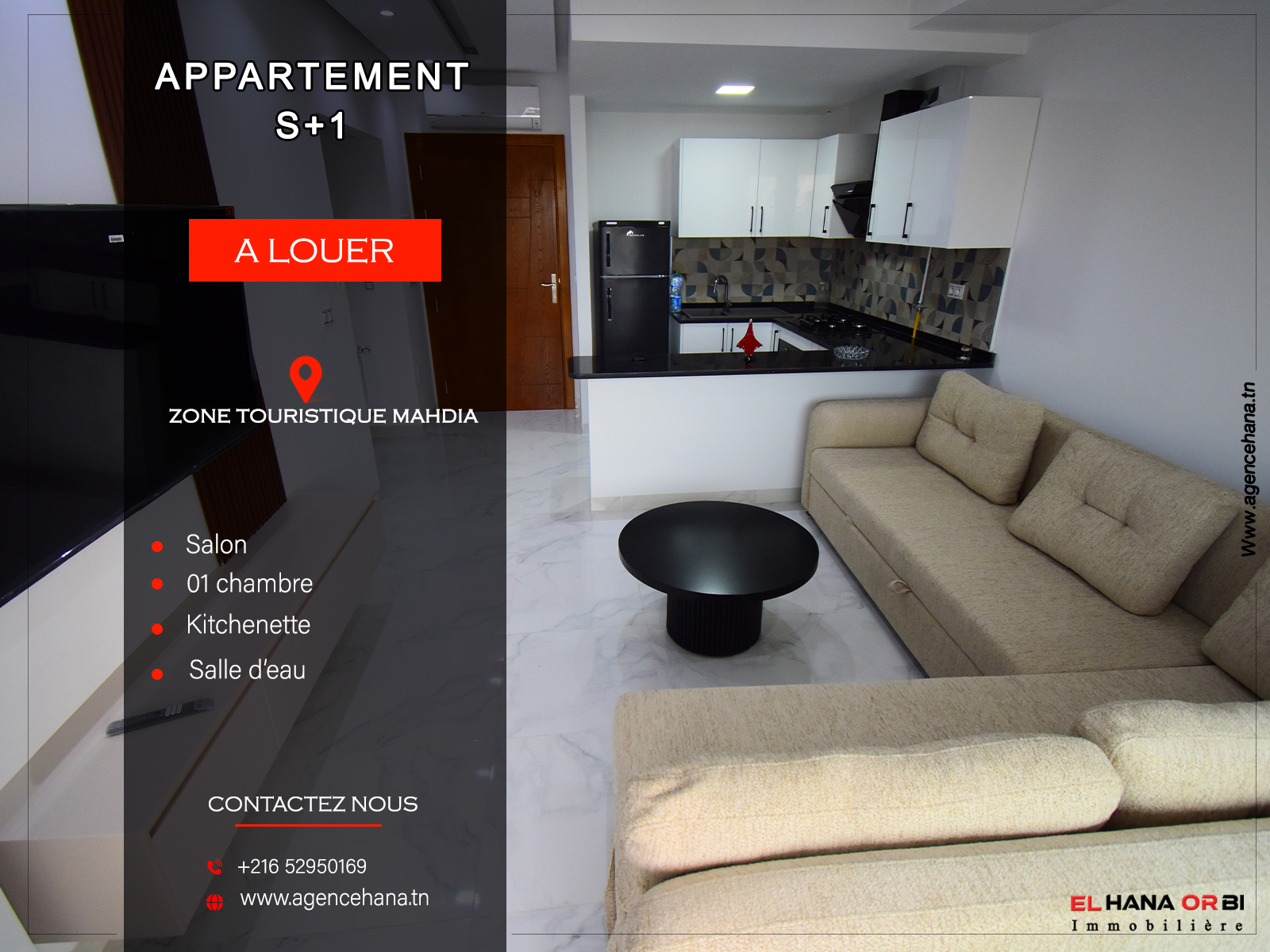 Mahdia&nbsp;Mahdia&nbsp;Location vacances&nbsp;Appart. 1 pi�ce&nbsp;Pour vacance s1 neuf mahdia