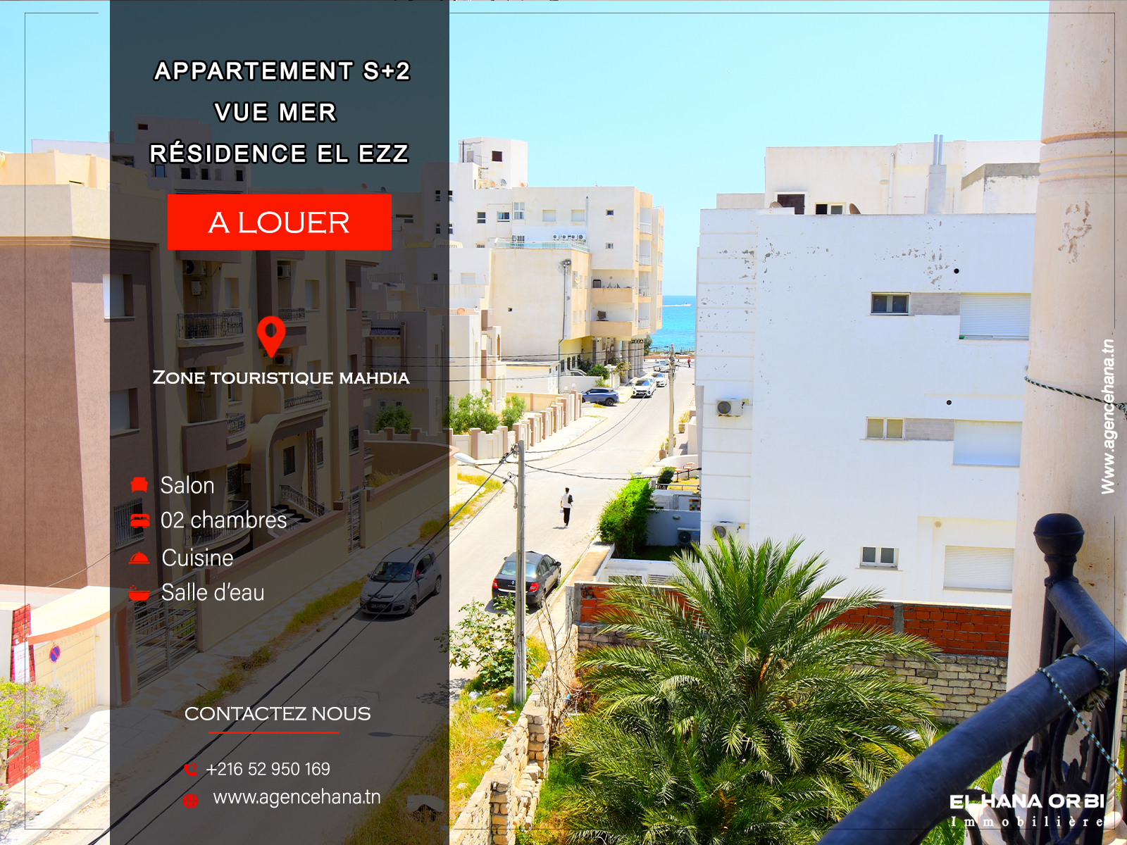 Mahdia&nbsp;Mahdia&nbsp;Location vacances&nbsp;Appart. 2 pi�ces&nbsp;S2 a proximit� de la mer