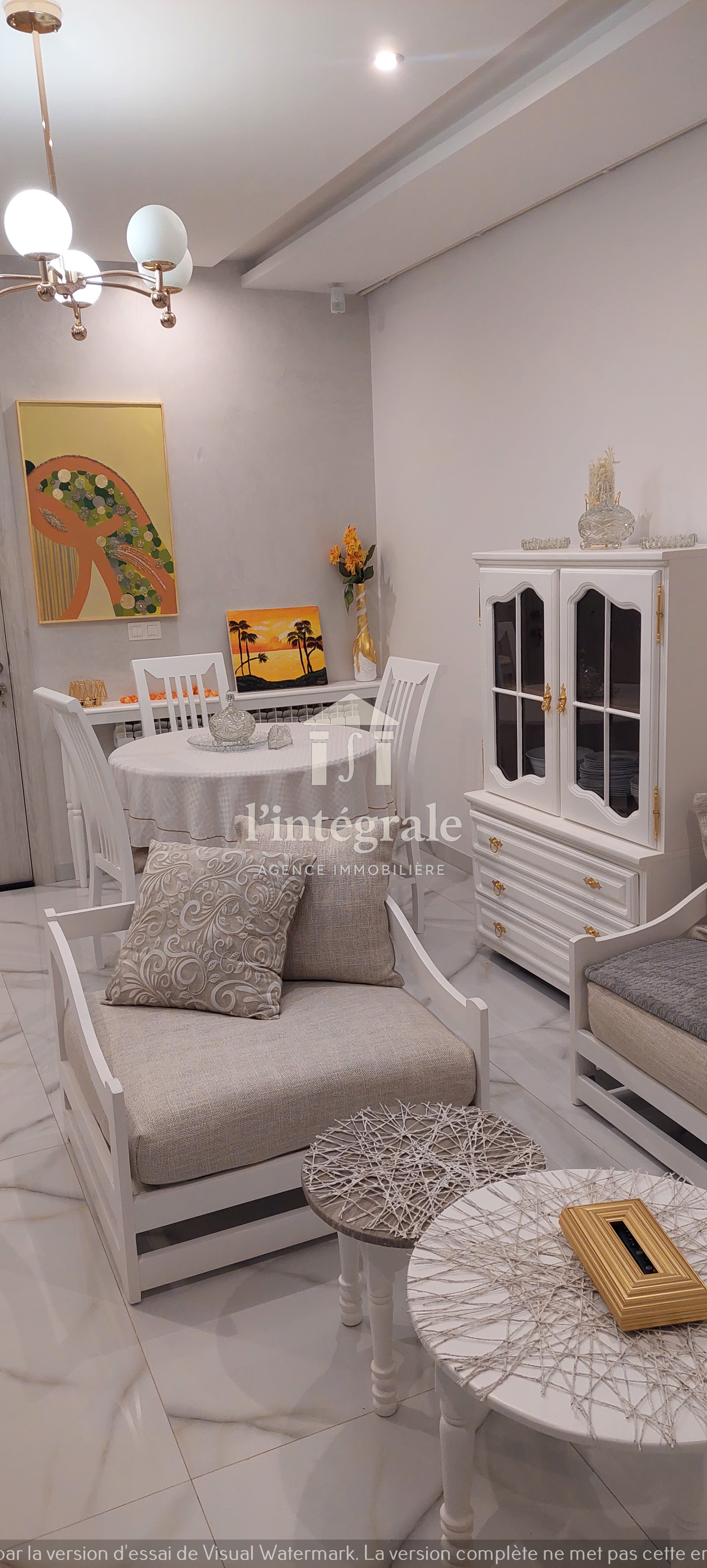 Ariana Ville&nbsp;Cite Ennasr 2&nbsp;Location&nbsp;Appart. 2 pi�ces&nbsp;S1 meubl� tr�s haut standing avec terrasse