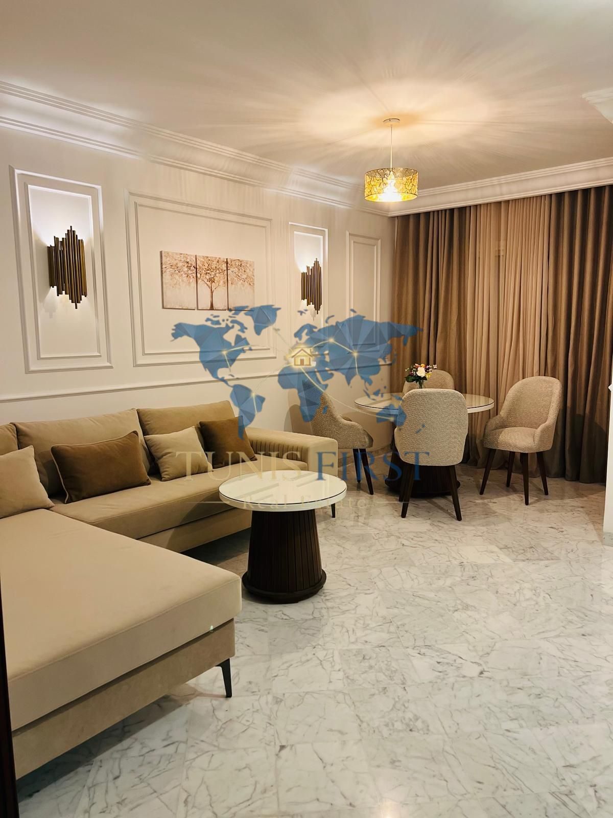 La Marsa&nbsp;Sidi Daoud&nbsp;Location&nbsp;Appart. 4 pi�ces&nbsp;Appartement s3 meubl� � la marsa
