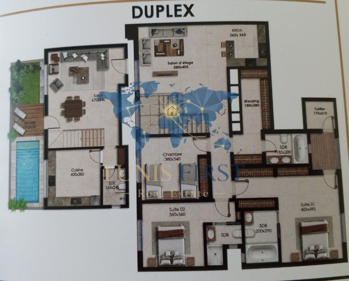 Ain Zaghouan&nbsp;Ain Zaghouan&nbsp;Vente&nbsp;Duplex&nbsp;Luxueux duplex � ain zaghouan nord